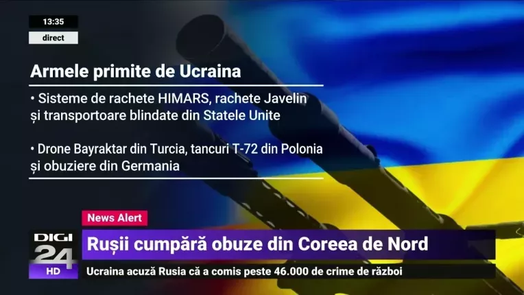 NY Times: Rusia cumpara milioane de obuze si rachete din Coreea de Nord