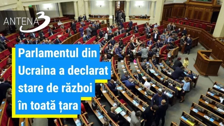 Parlamentul din Ucraina a declarat stare de razboi in toata tara