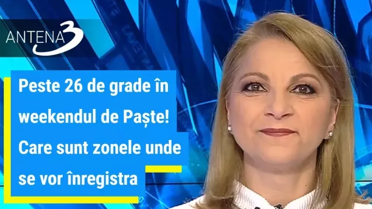 Peste 26 de grade in weekendul de Paste!