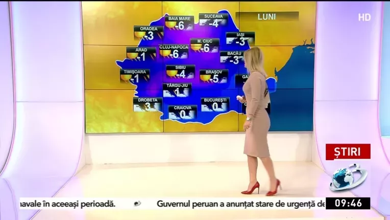 Polul frigului din Romania! Locul in care s-au inregistrat luni dimineata -21 de grade Celsius