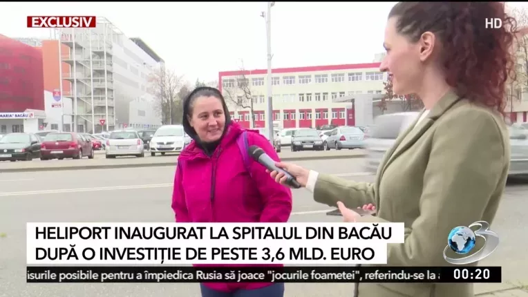 Premiera in Bacau. A fost inaugurat primul heliport la Spitalul Judetean din oras.