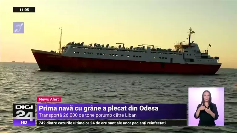 Prima nava incarcata cu cereale ucrainene a plecat din portul Odesa