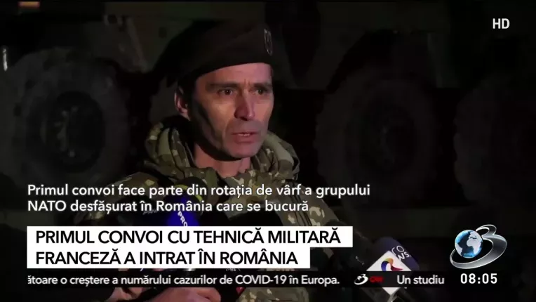 Primul convoi cu tehnica militara franceza a intrat in Romania