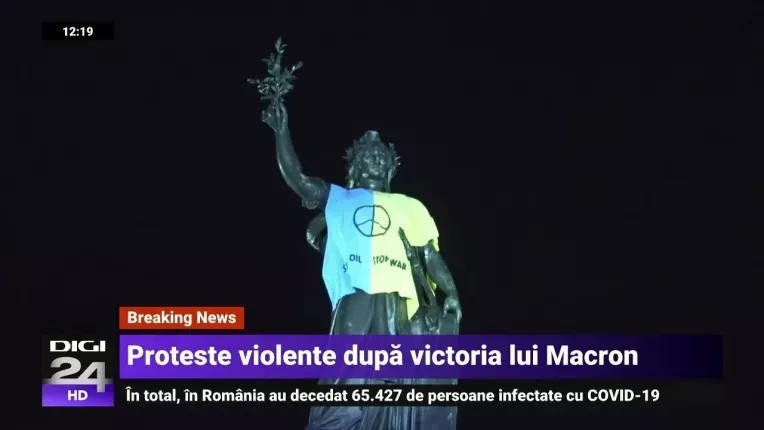 Proteste violente la Paris dupa victoria lui Emmanuel Macron