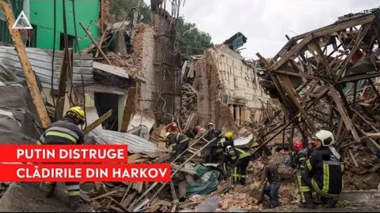 Putin distruge cladirile din Harkov