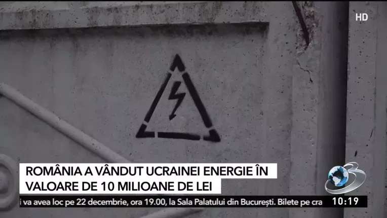 Romania a vandut Ucrainei energie electrica in valoare de 10 milioane de lei