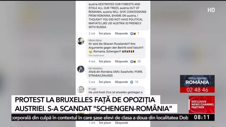 Romanii au umplut pagina cancelarului Austriei cu mesaje furioase, din cauza refuzului privind aderarea tarii noastre la Spatiul Schengen