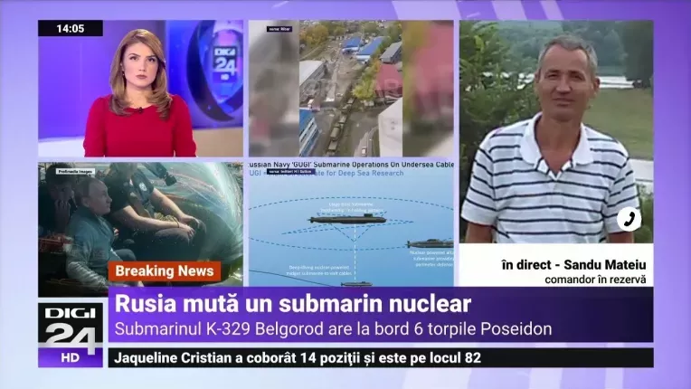 Rusia a mobilizat un submarin nuclear in Oceanul Arctic pentru a testa o torpila nucleara