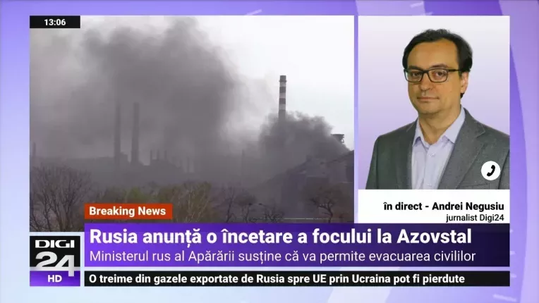 Rusia anunta o incetare a focului la Mariupol