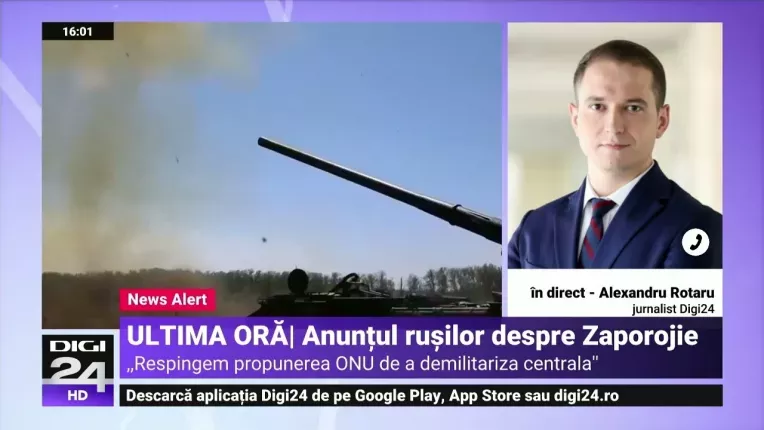 Rusia respinge propunerea ONU de a demilitariza centrala nucleara de la Zaporojie