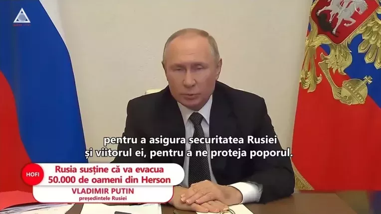 Rusia sustine ca va evacua 50.000 de oameni din Herson