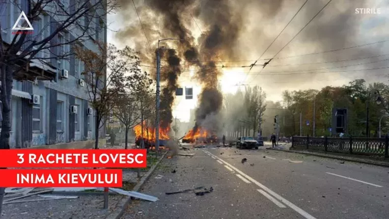Rusii au bombardat Kievul la 48 de ore de la explozia podului Kerci