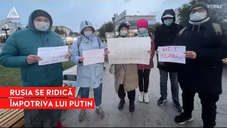 Rusii protesteaza fata de mobilizarea lui Putin
