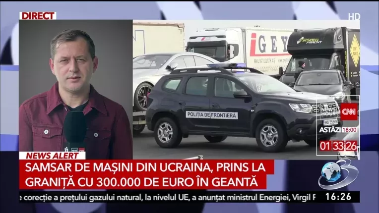 Samsar de masini din Ucraina, prins la granita cu 300.000 de euro in geanta