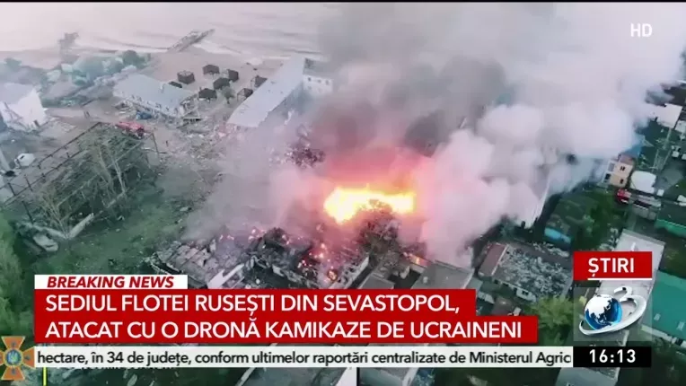 Sediul flotei rusesti din Sevastopol, atacat cu o drona kamikaze de ucraineni