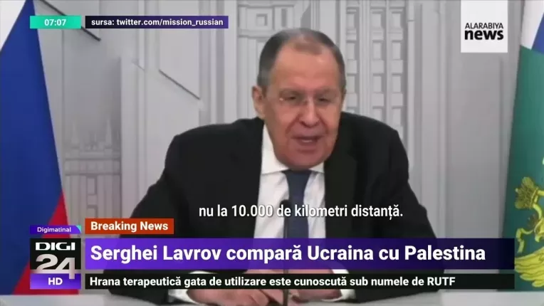 Serghei Lavrov compara Ucraina cu Palestina