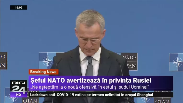 Stoltenberg: Ne asteptam la o noua ofensiva ruseasca in estul si sudul Ucrainei