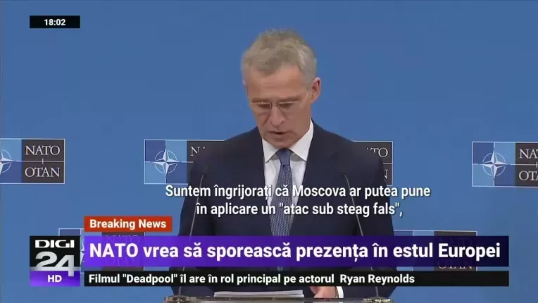 Stoltenberg: Suntem ingrijorati ca Moscova ar putea inscena o operatiune sub steag fals