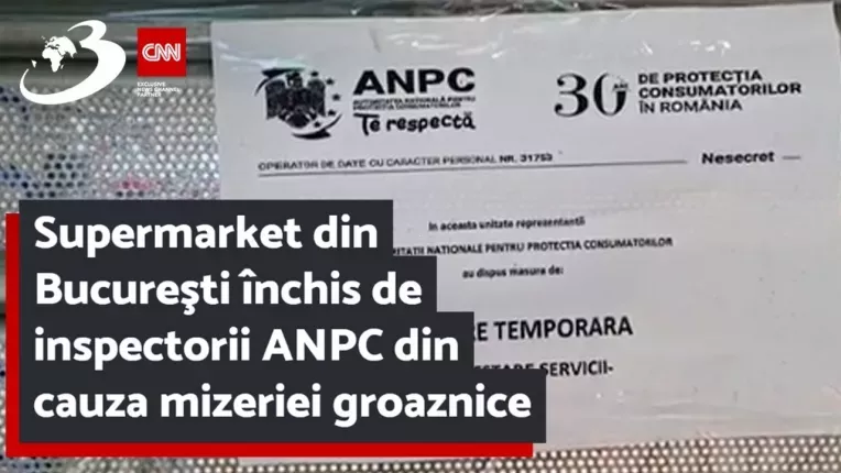 Supermarket din Bucuresti inchis de inspectorii ANPC din cauza mizeriei groaznice