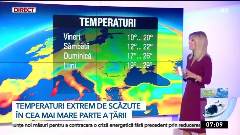 Temperaturi de vara, din 26 octombrie. Prognoza ANM