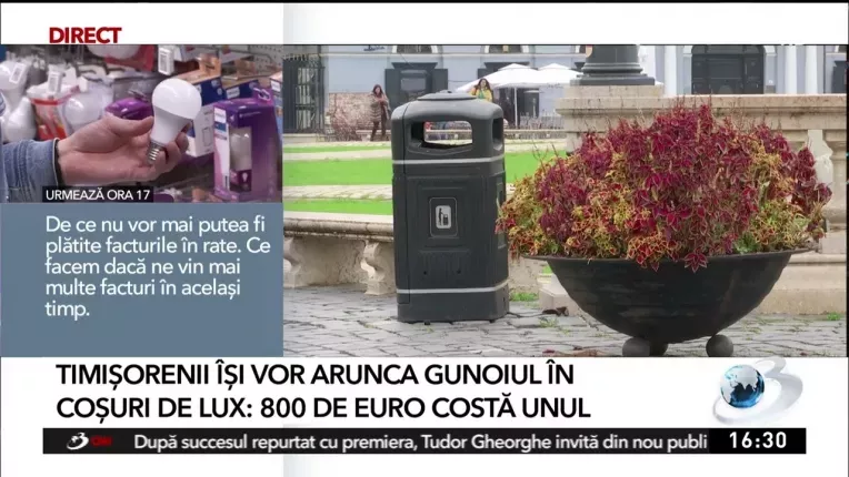 Timisorenii vor arunca gunoiul in cosuri de lux de 800 de euro bucata