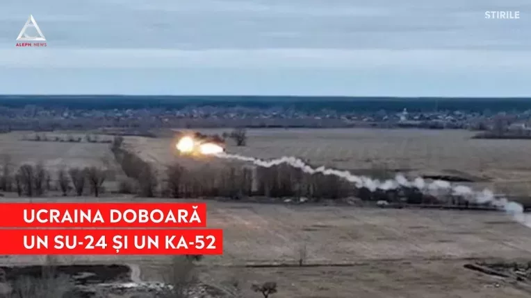 Ucraina a doborat un avion Su-24 si un elicopter Ka-52 Aligator