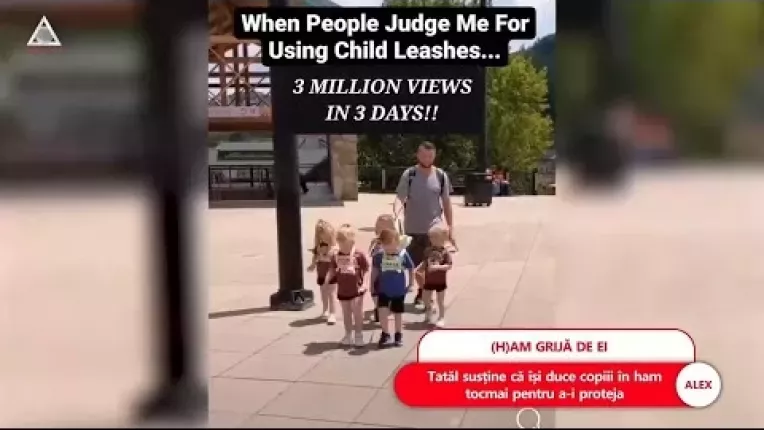 Un american isi plimba cei cinci copii in ham