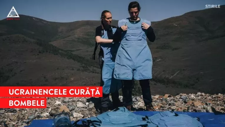 Un grup de ucrainence ajuta la deminarea satelor si oraselor
