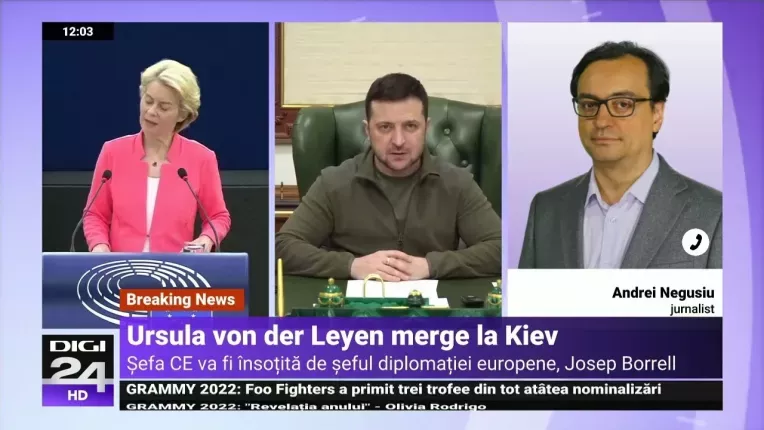 Ursula von der Leyen merge la Kiev sa se intalneasca cu Zelenski
