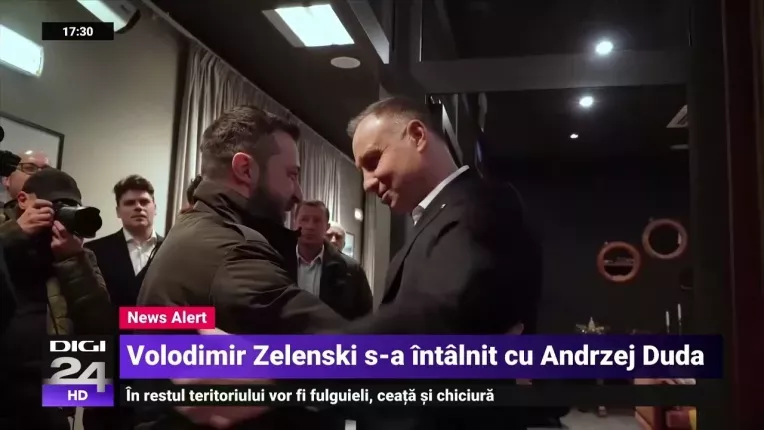 Zelenski a discutat cu Duda la intoarcerea din SUA. "M-am intalnit cu un prieten al Ucrainei"