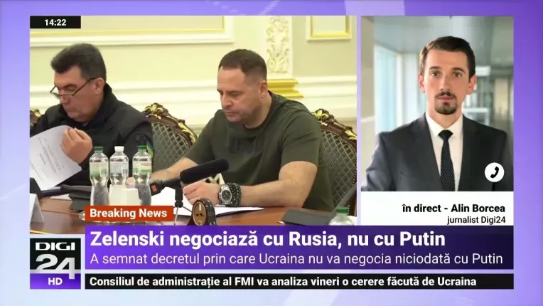 Zelenski a semnat un decret care exclude orice negociere cu Putin