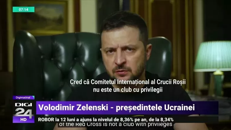 Zelenski acuza Crucea Rosie ca nu intervine pentru prizonierii de razboi.