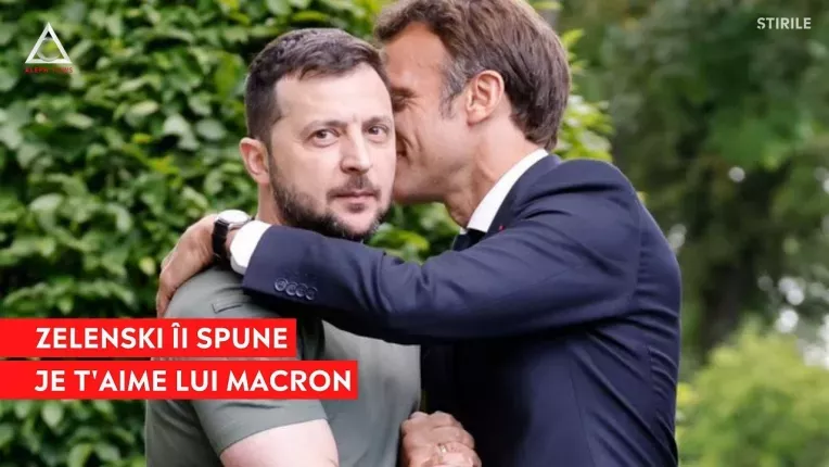 Zelenski i-a facut o declaratie de dragoste lui Macron