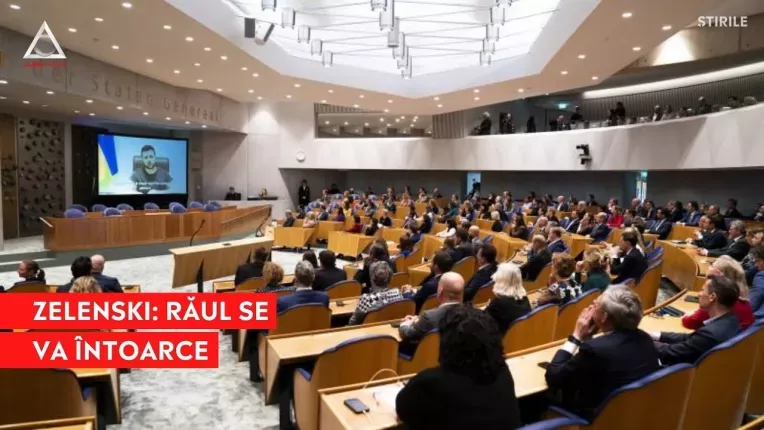 Zelenski s-a adresat olandezilor: "Avem nevoie de cat mai multe arme. Rusia si-a schimbat planurile"